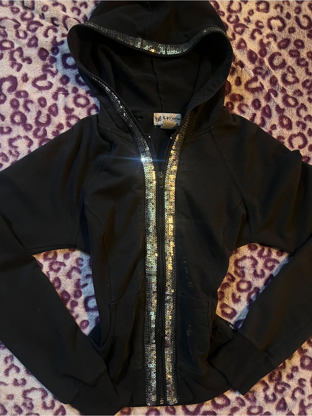 Self Esteem Sequin-Trim Zip up